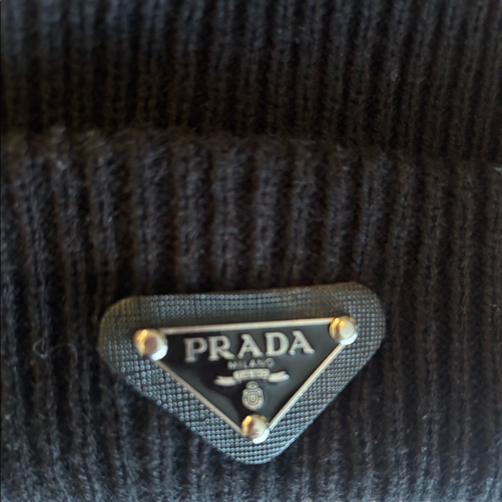 Prada Knit Ribbed Beanie - Picture 3 of 4